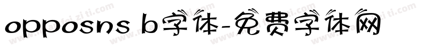 opposns b字体字体转换